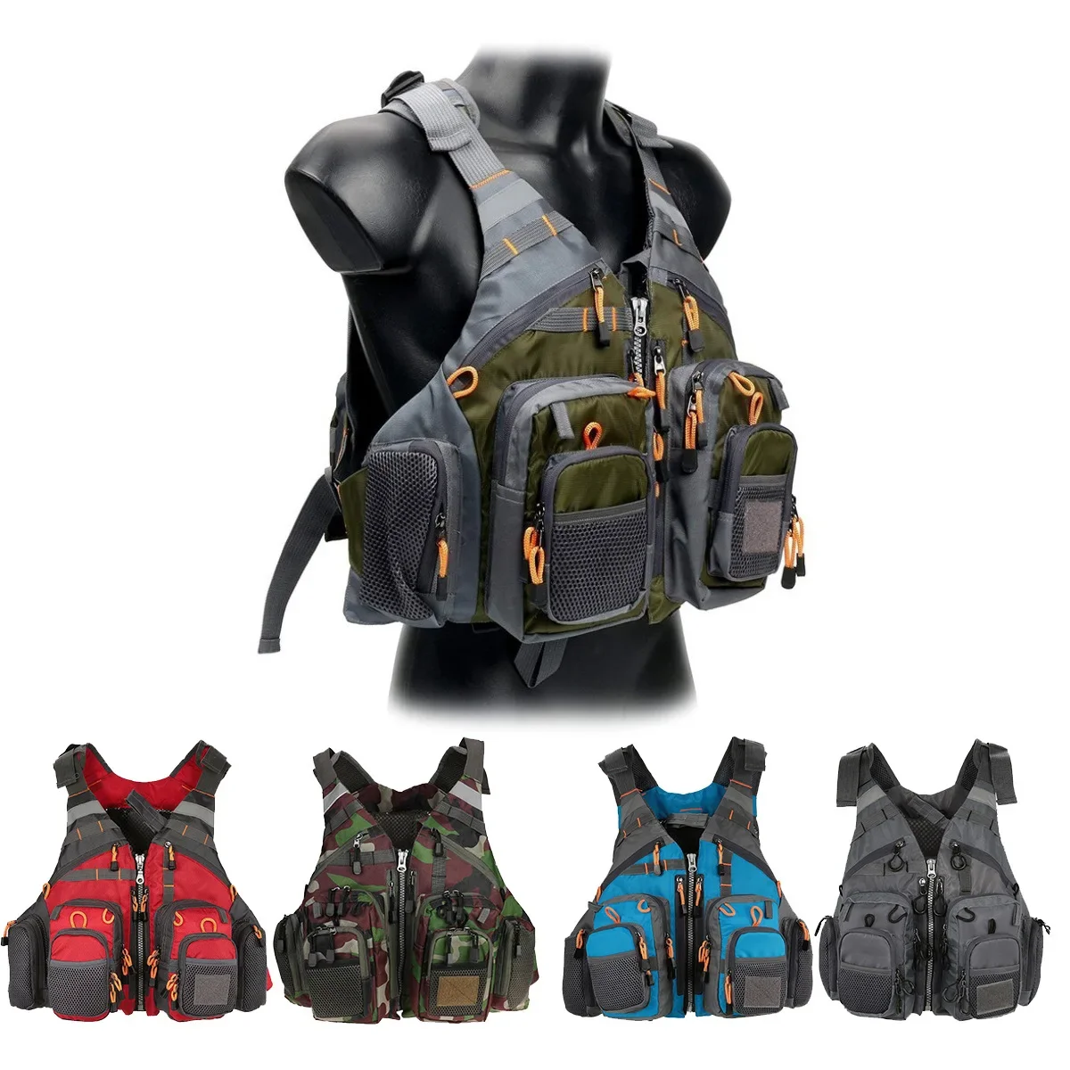Outdoor Sport Jacket - Verstelbare Vissen Vest Ademend Meerdere Zakken