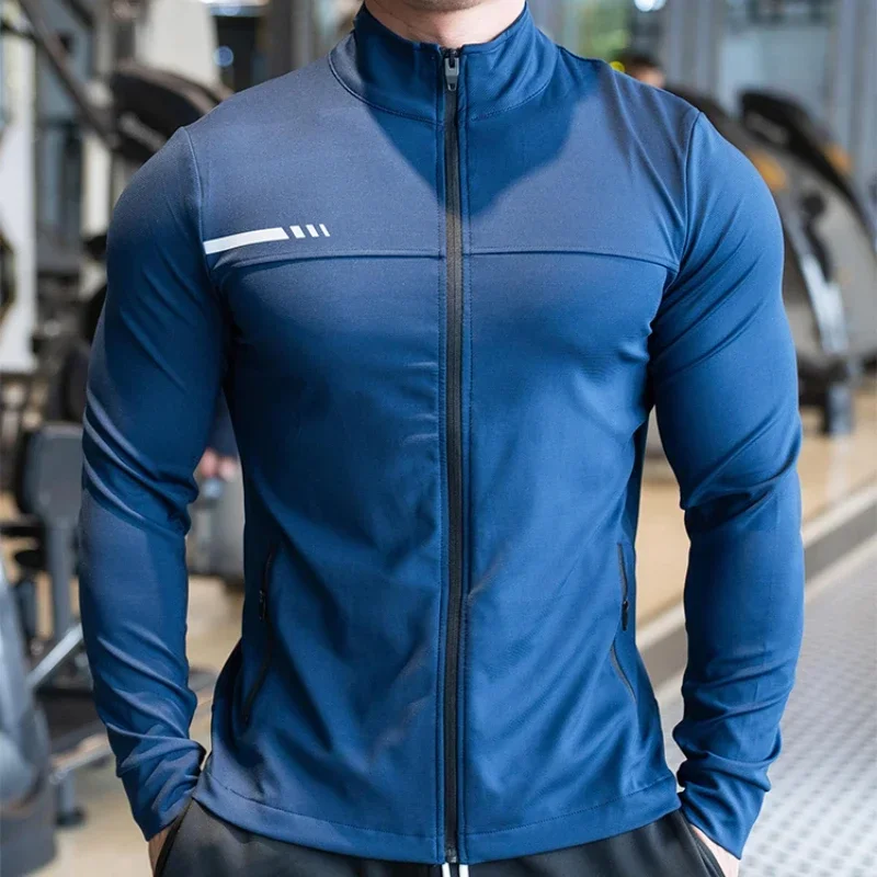 Outdoor Sport Jacket - Heren Gym Fitness Shirts Tops Hoge
