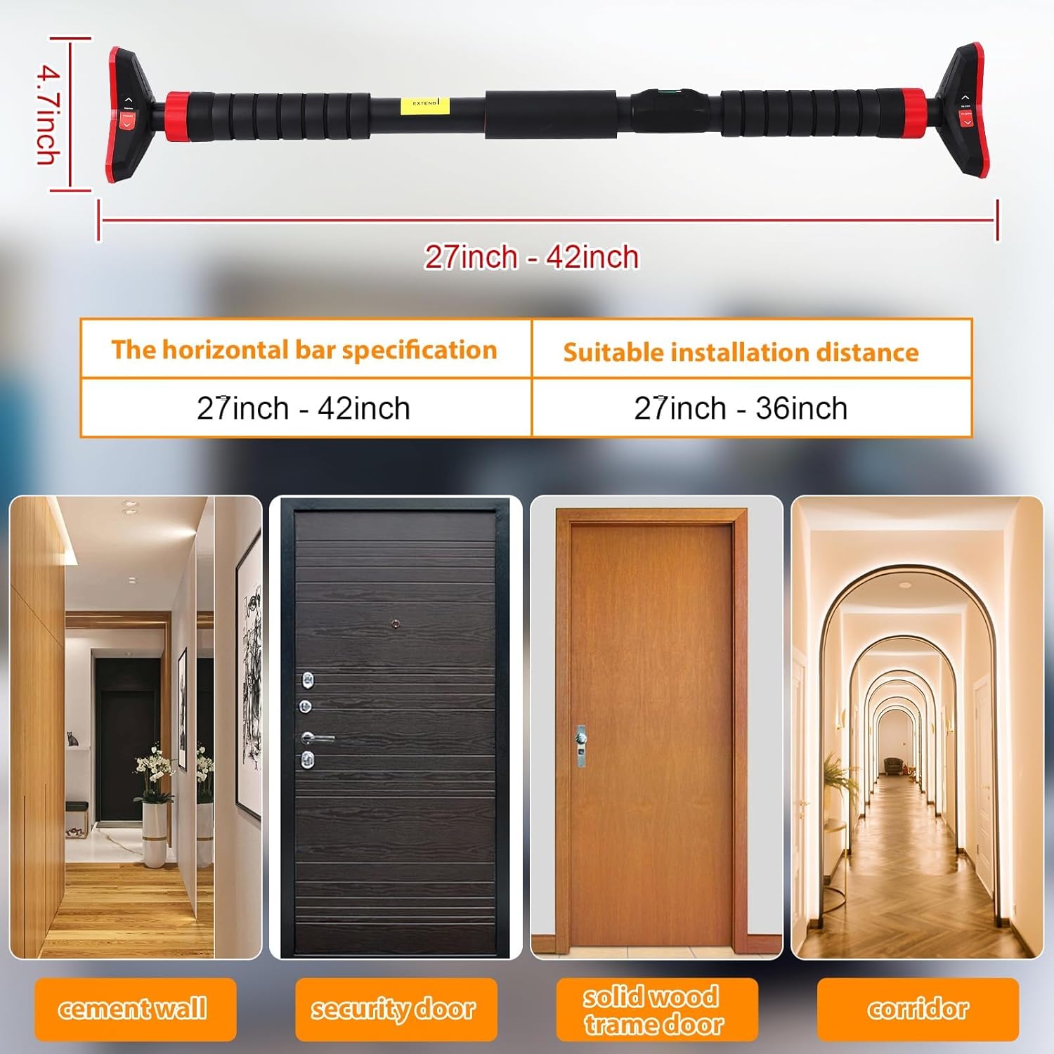 Pull-up bar, chin-up bar voor  - Gymnastic Bar Home recensie en prijs